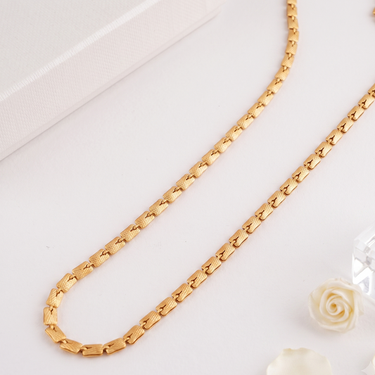 Elegant antique gold plated chain for women