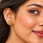 Beautiful antique gold om stud earring