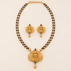 Stunning antique gold maa lakshmi mangalsutra set