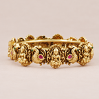 Beautiful antique gold ma lakshmi stone  kada
