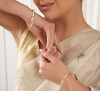 Beautiful gold plated dual tone bangle set